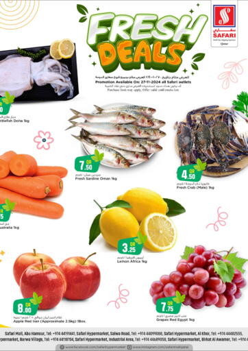 Qatar - Doha Safari Hypermarket offers in D4D Online. Fresh Deals. . Only On 27th November