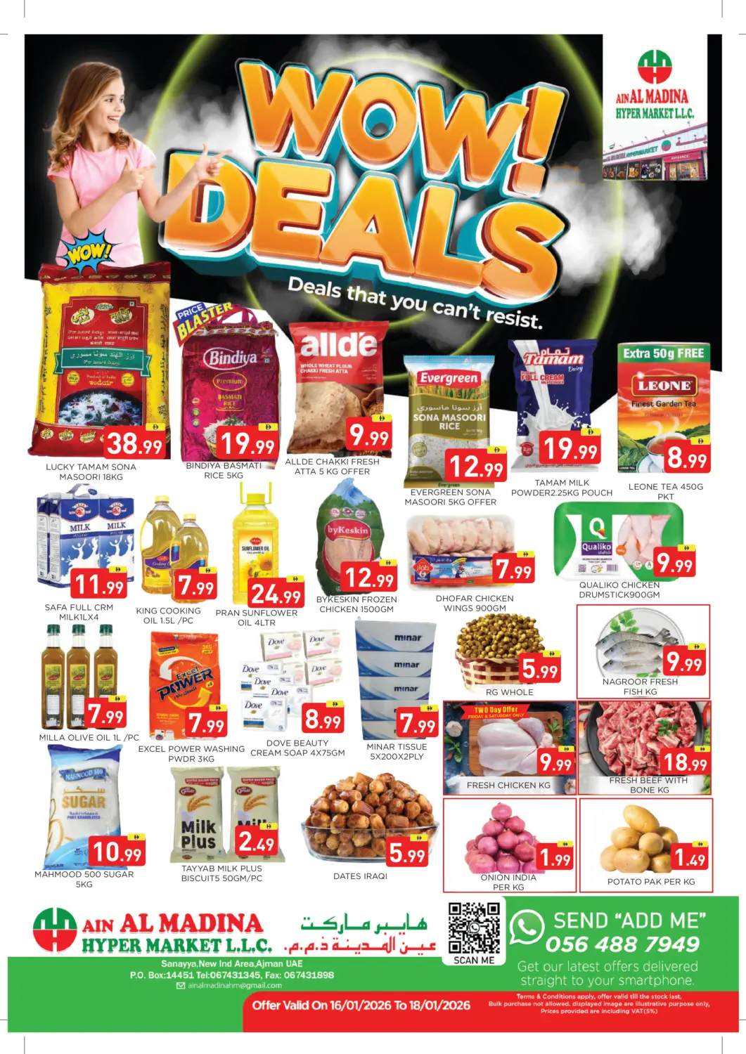 UAE - Sharjah / Ajman Ain Al Madina Hypermarket offers in D4D Online. Wow! Deals. . Till 18th January