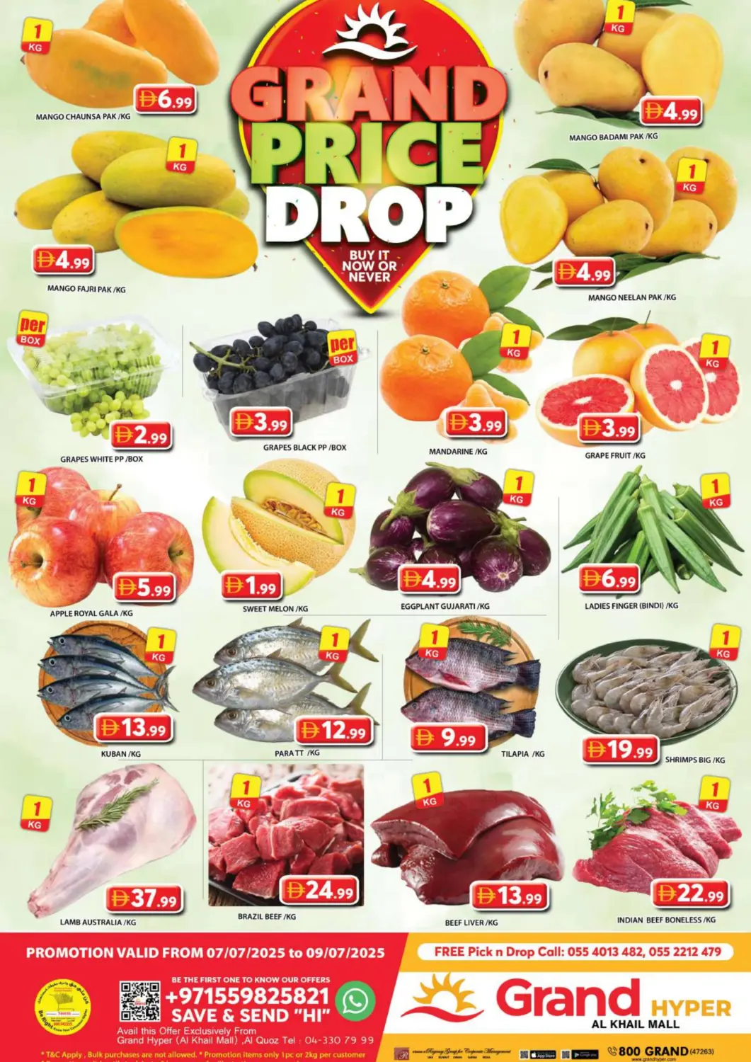 UAE - Dubai Grand Hyper Market offers in D4D Online. Al Khail Mall - Dubai. . Till 9th July