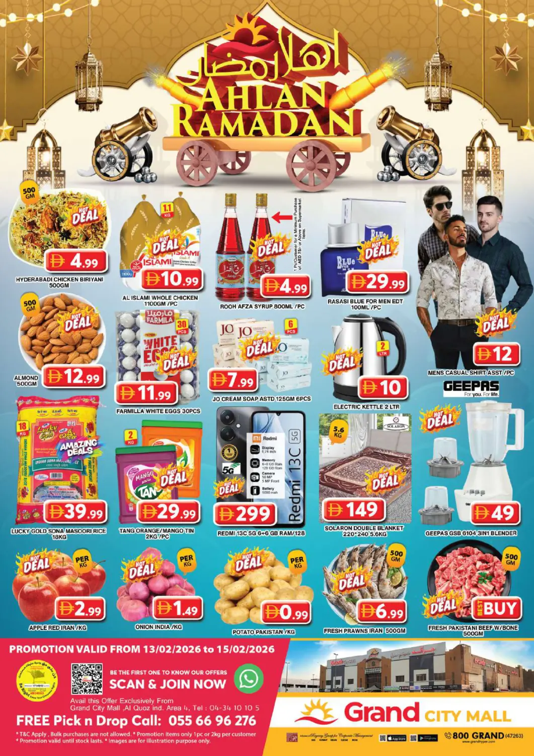 UAE - Dubai Grand Hyper Market offers in D4D Online. City Mall - Dubai. . Till 15th February
