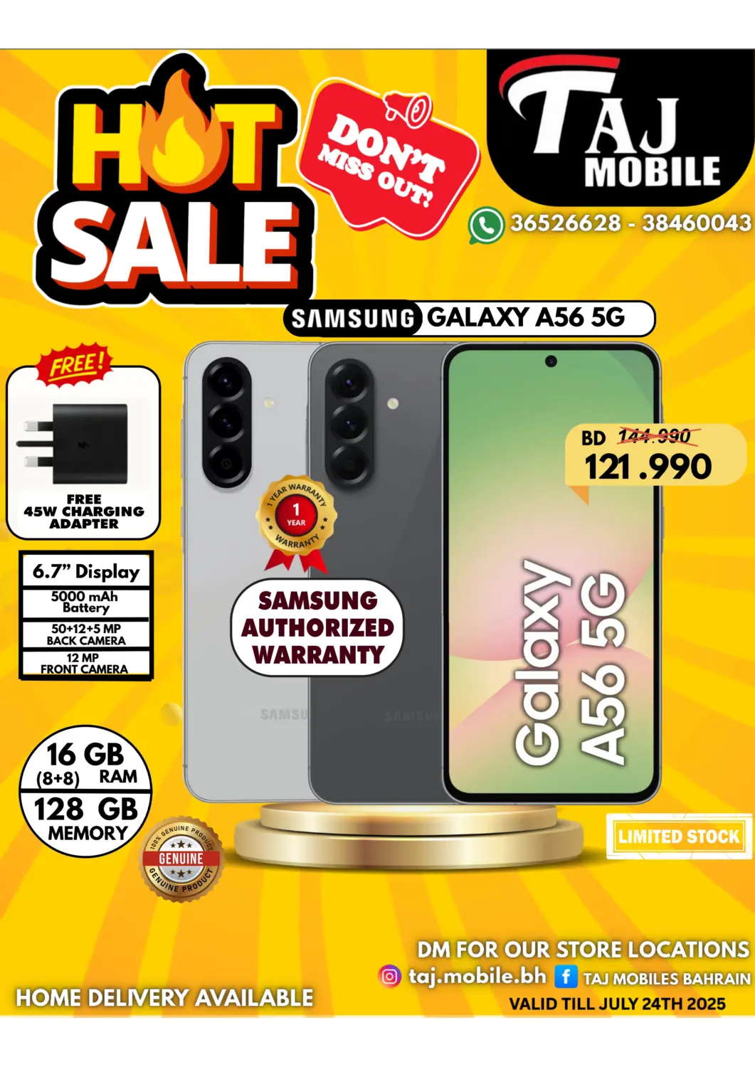 Bahrain Taj Mobiles offers in D4D Online. LS�. . Till 24th July
