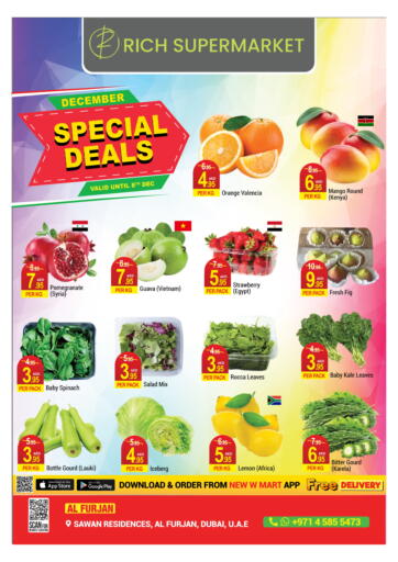 UAE - Dubai Rich Supermarket offers in D4D Online. Special Deals. . Till 8th December