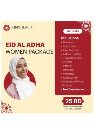 Bahrain KIMS Health Medical Center offers in D4D Online. Eid Al Adha Women Package. . Till 30th June