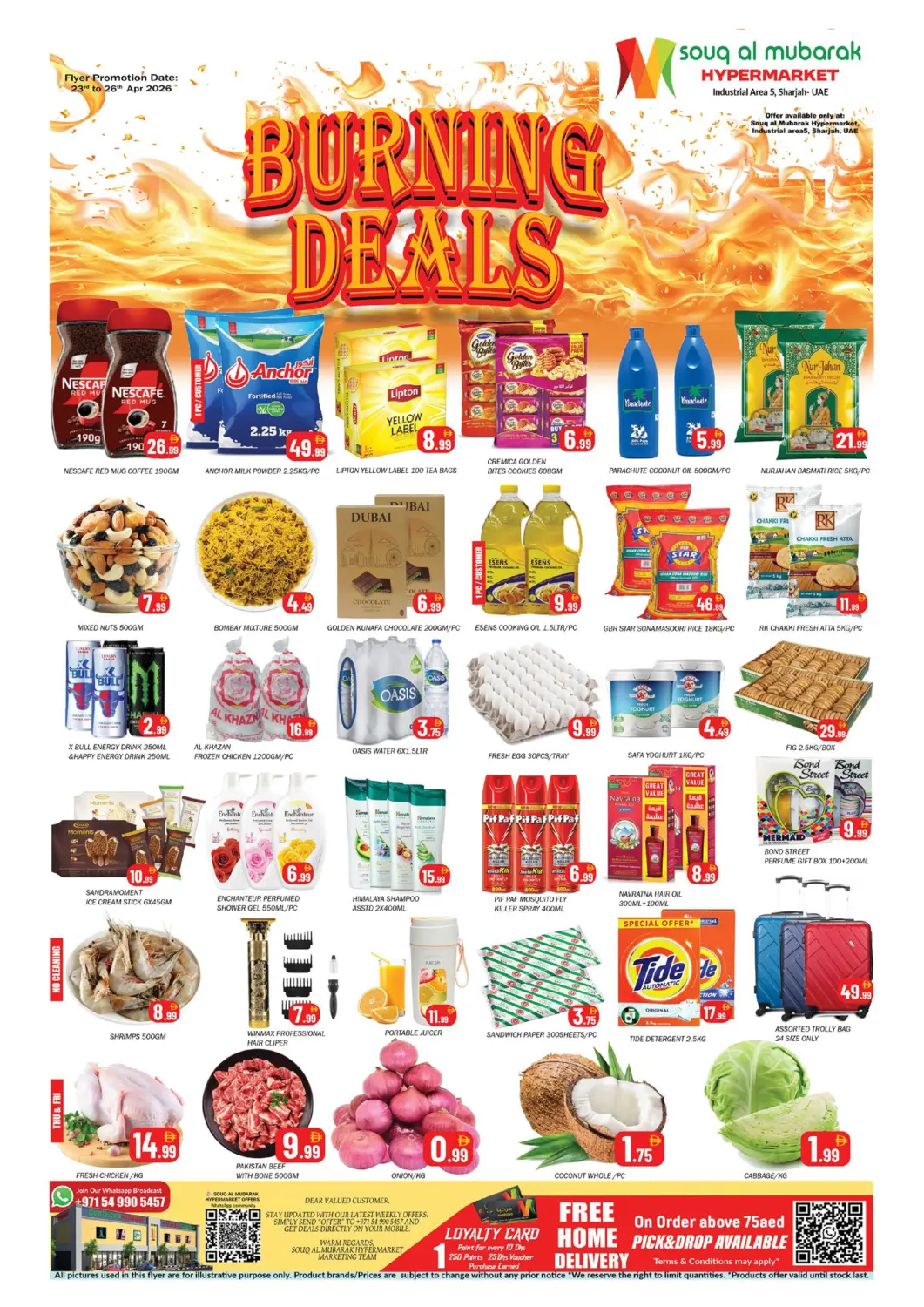 UAE - Sharjah / Ajman Souk Al Mubarak Hypermarket offers in D4D Online. Industrial Area 5- Sharjah. . Till 26th April