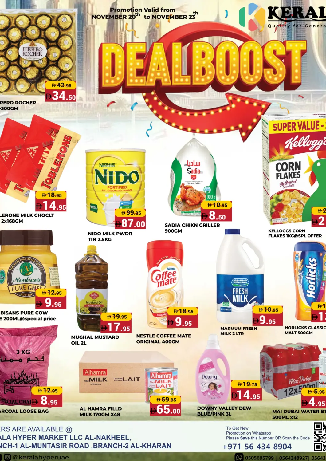 UAE - Ras al Khaimah Kerala Hypermarket offers in D4D Online. Deal Boost. . Till 23rd November