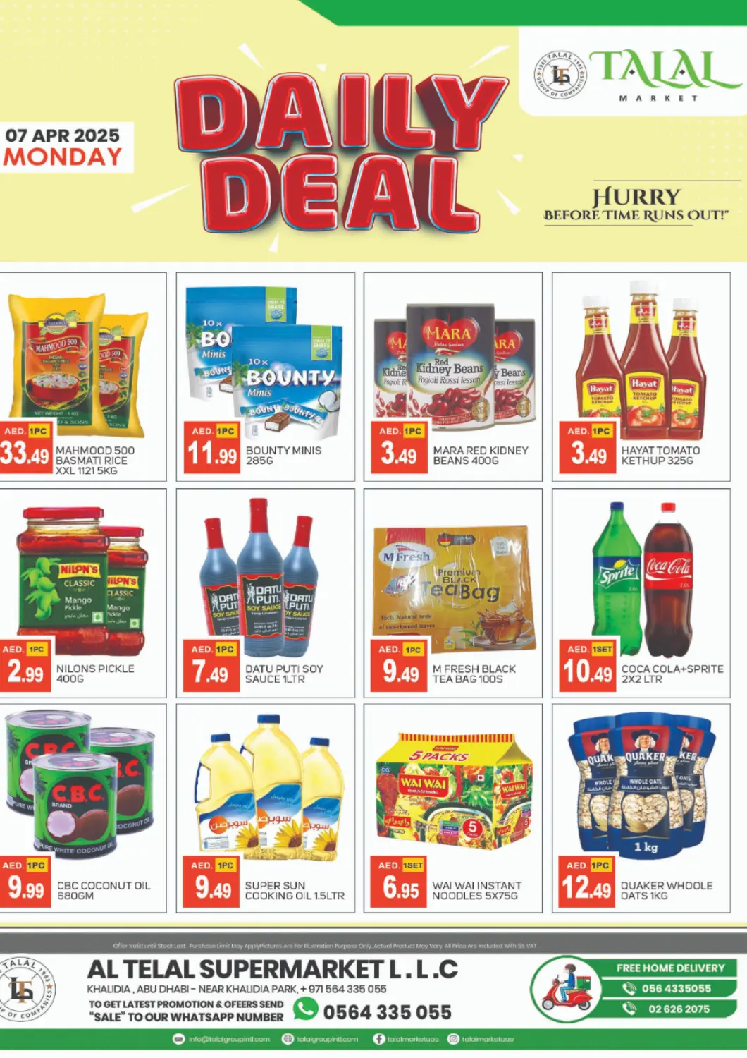 UAE - Dubai TALAL MARKET offers in D4D Online. Khalidiya- Abu Dhabi. . Only On 7th April