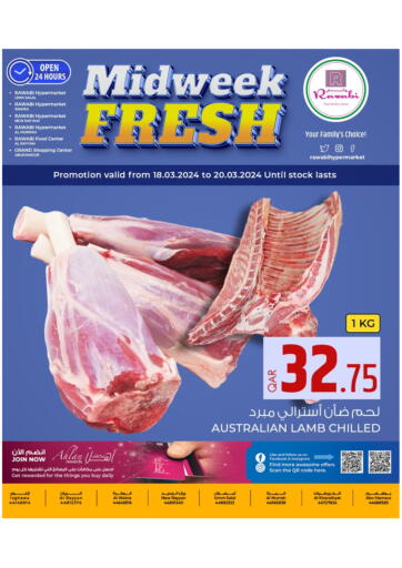 Qatar - Al-Shahaniya Rawabi Hypermarkets offers in D4D Online. Midweek Fresh. . Till 20th March