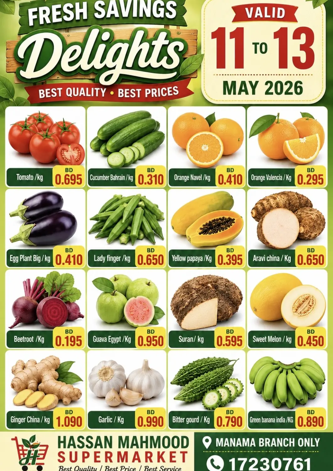 Bahrain Hassan Mahmood Group offers in D4D Online. Fresh Savings Delights. . Till 13th May