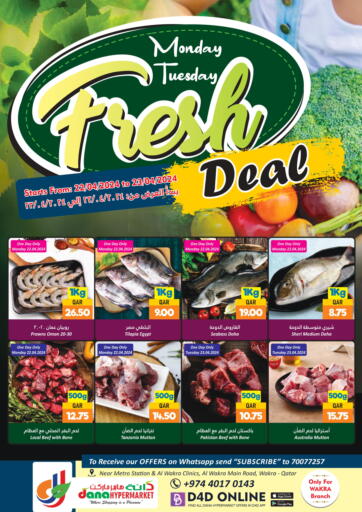 Qatar - Doha Dana Hypermarket offers in D4D Online. Fresh Deal @Wakra. . Till 23rd April