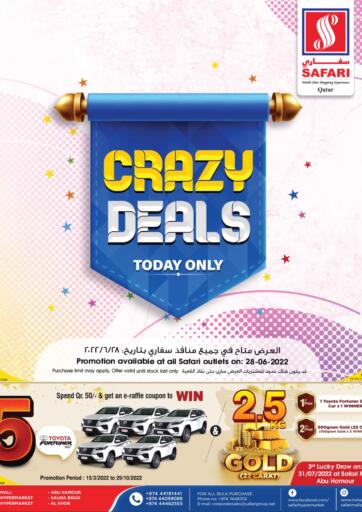 Qatar - Al Daayen Safari Hypermarket offers in D4D Online. Crazy Deals. . Only On 28th June