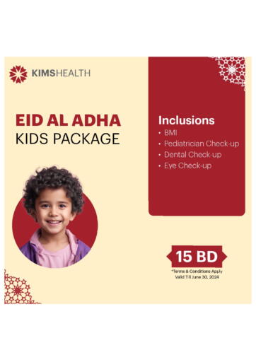 Bahrain KIMS Health Medical Center offers in D4D Online. Eid Al Adha Kids Package. . Till 30th June