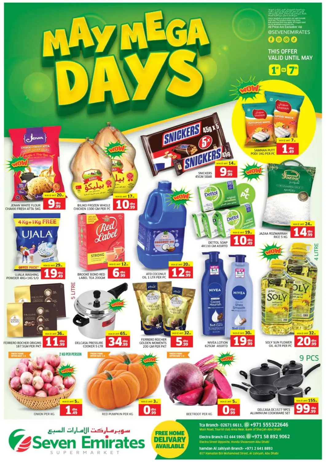 UAE - Abu Dhabi Seven Emirates Supermarket offers in D4D Online. Tca, Electra, Hamdan Al Zahya Branch. . Till 7th May