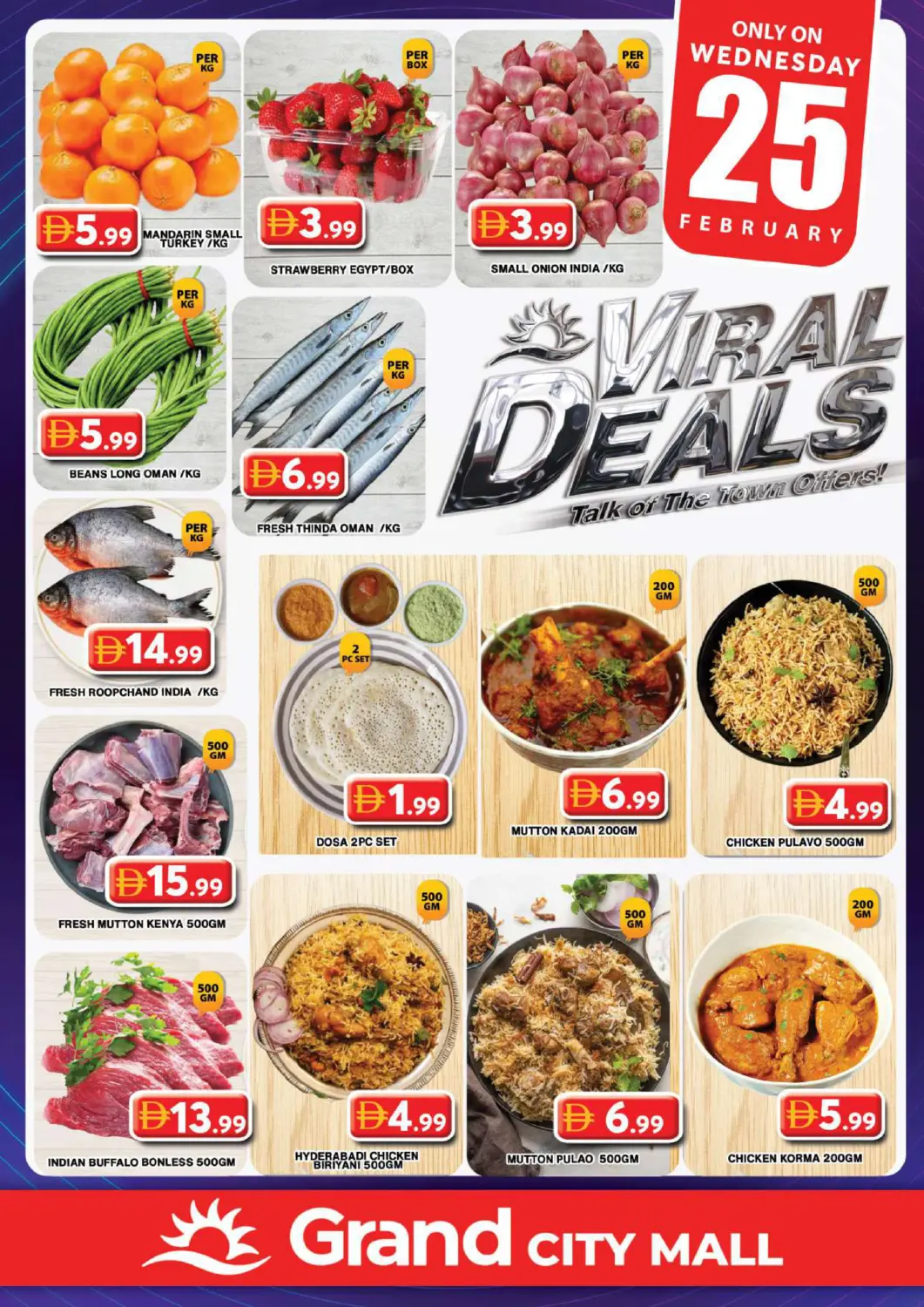 UAE - Dubai Grand Hyper Market offers in D4D Online. City Mall- Dubai. . Only On 25th February