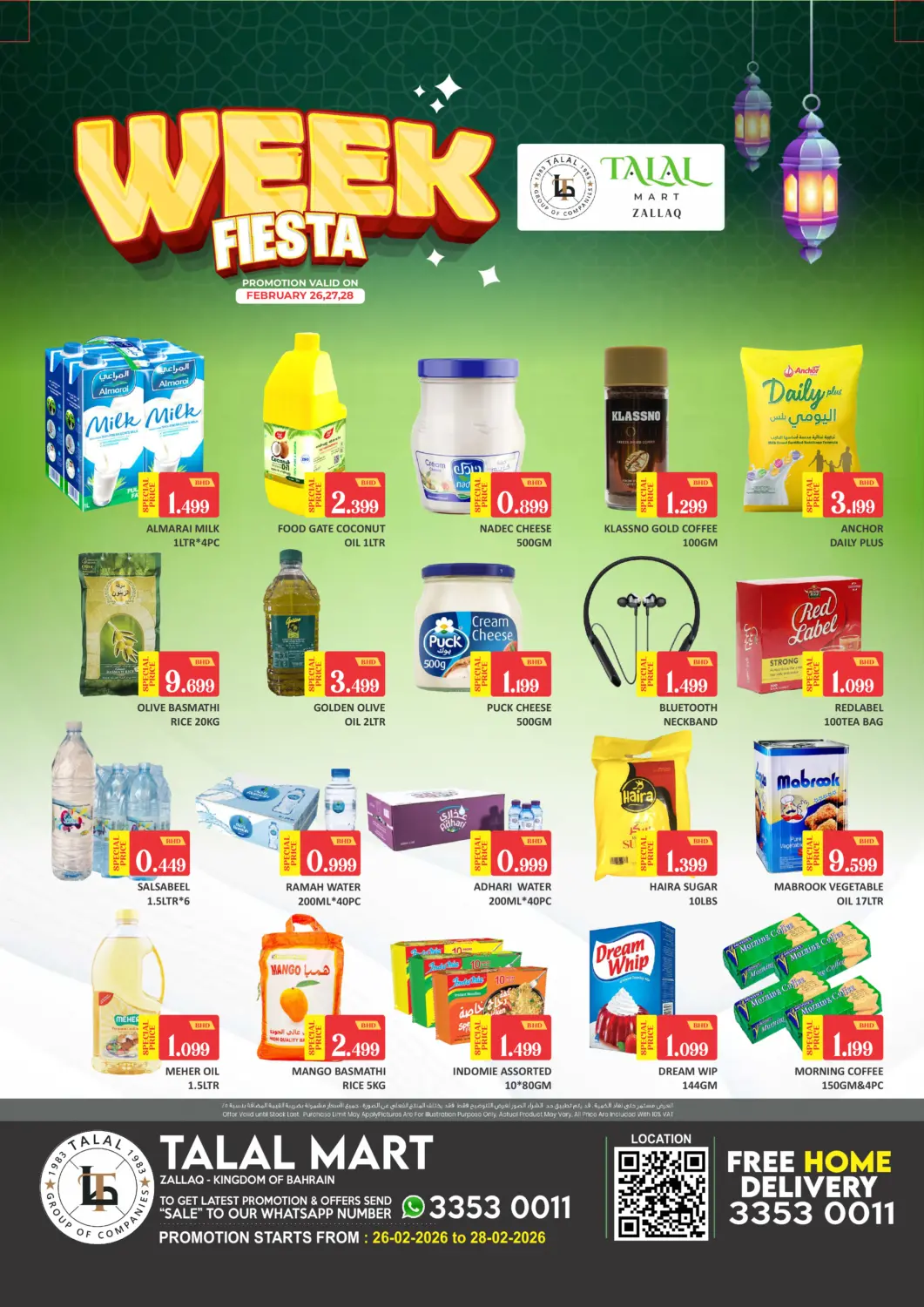 Bahrain Talal Markets offers in D4D Online. Week Fiesta @ Zallaq. . Till 28th February