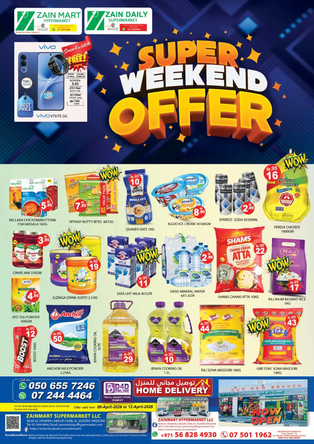 UAE - Ras al Khaimah Zain Mart Supermarket offers in D4D Online. Super Weekend Offer. . Till 12th April