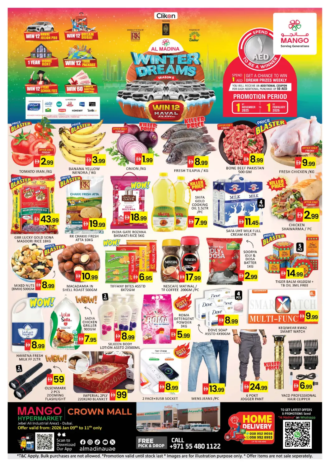 UAE - Dubai Mango Hypermarket LLC offers in D4D Online. Crown Mall - Dubai. . Till 11th January