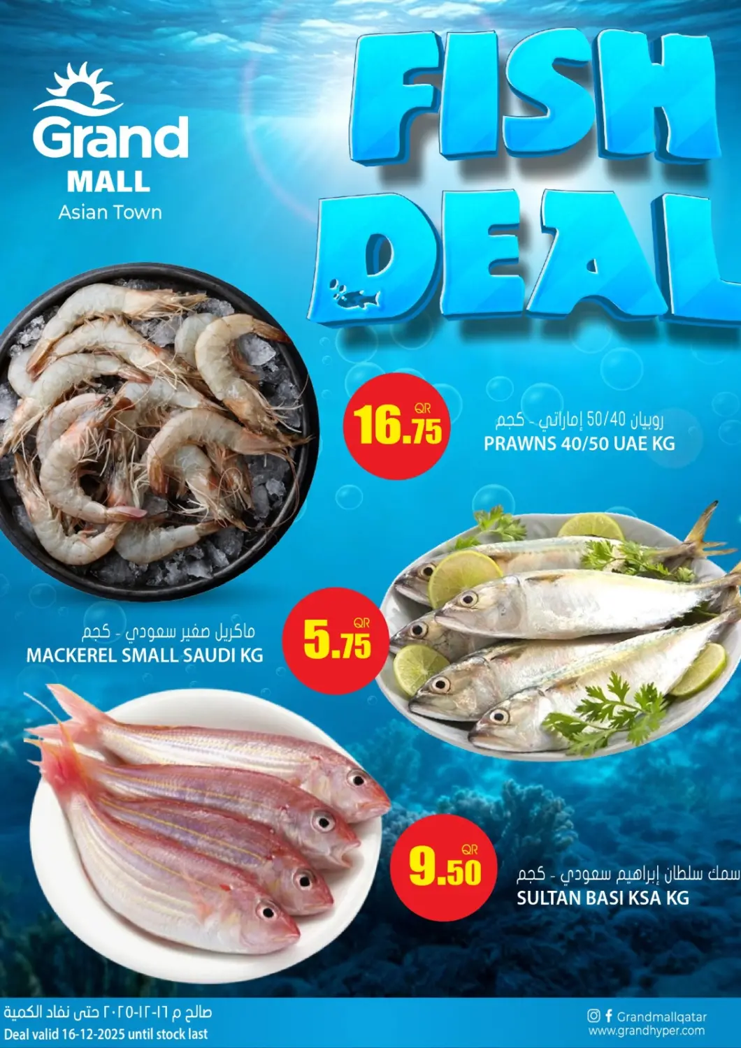 Qatar - Umm Salal Grand Hypermarket offers in D4D Online. Fish Deal. . Only On 16th December