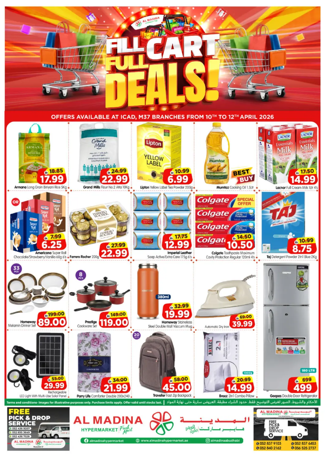 UAE - Abu Dhabi Al Madina Hypermarket offers in D4D Online. ICAD,M-37. . Till 12th April