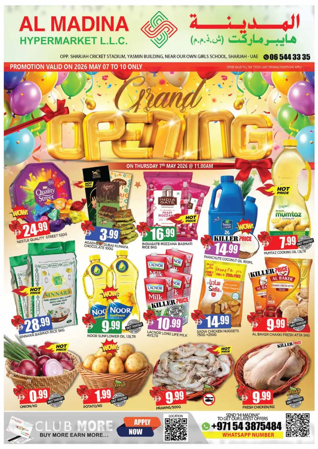 UAE - Sharjah / Ajman AL MADINA offers in D4D Online. Golden Hypermarket,Industrial Area-6. . Till 10th May
