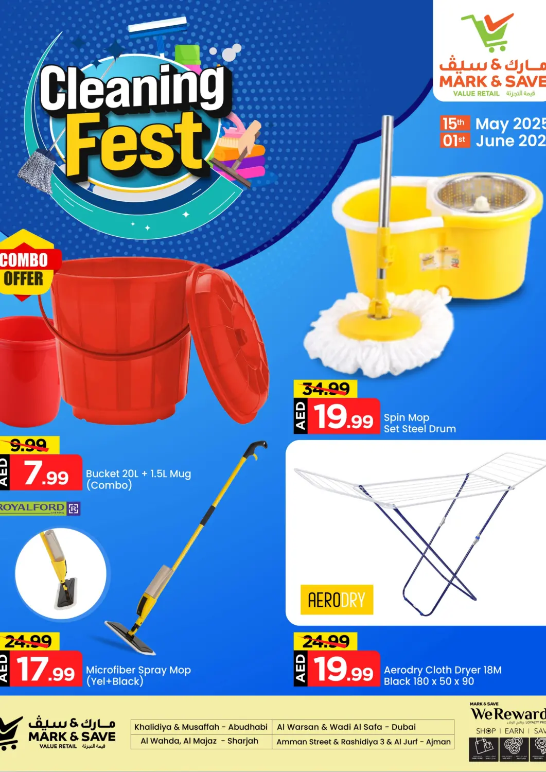 UAE - Sharjah / Ajman Mark & Save offers in D4D Online. Cleaning Fest. . Till 1st june