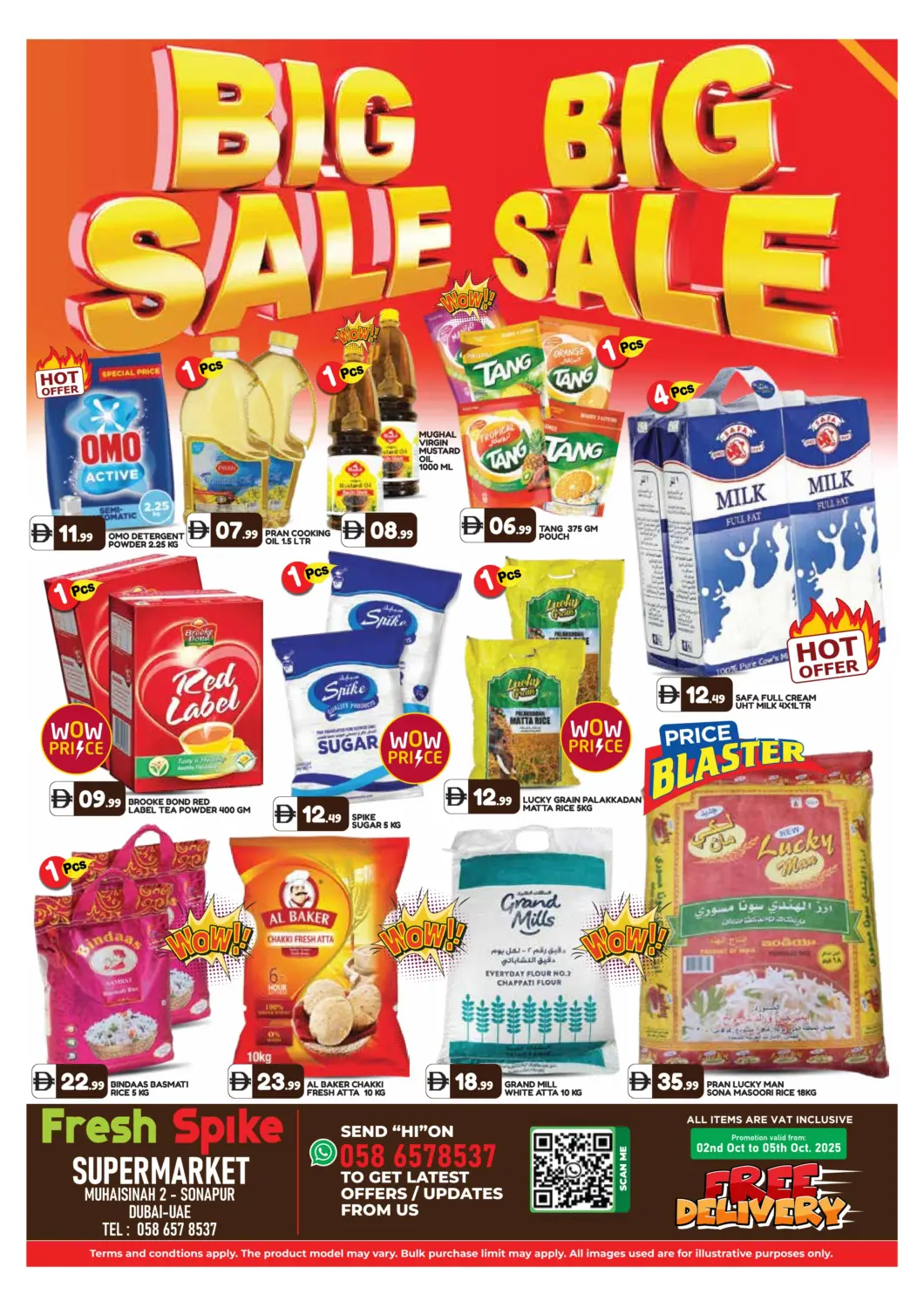 UAE - Dubai Fresh Spike Supermarket offers in D4D Online. Big Sale. . Till 5th October