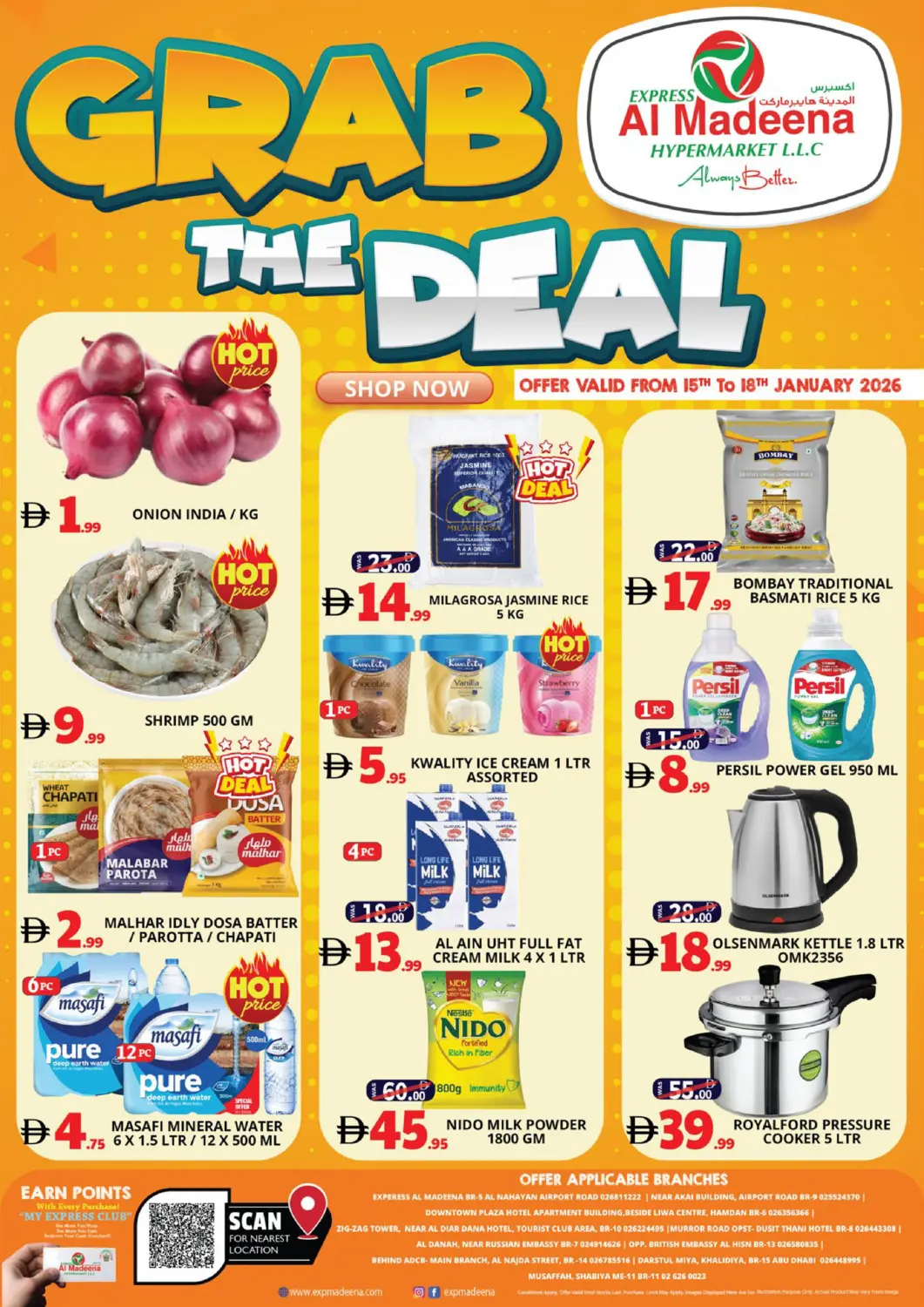 UAE - Abu Dhabi EXPRESS AL MADEENA HYPERMARKET LLC offers in D4D Online. Grab The Deal. . Till 18th January