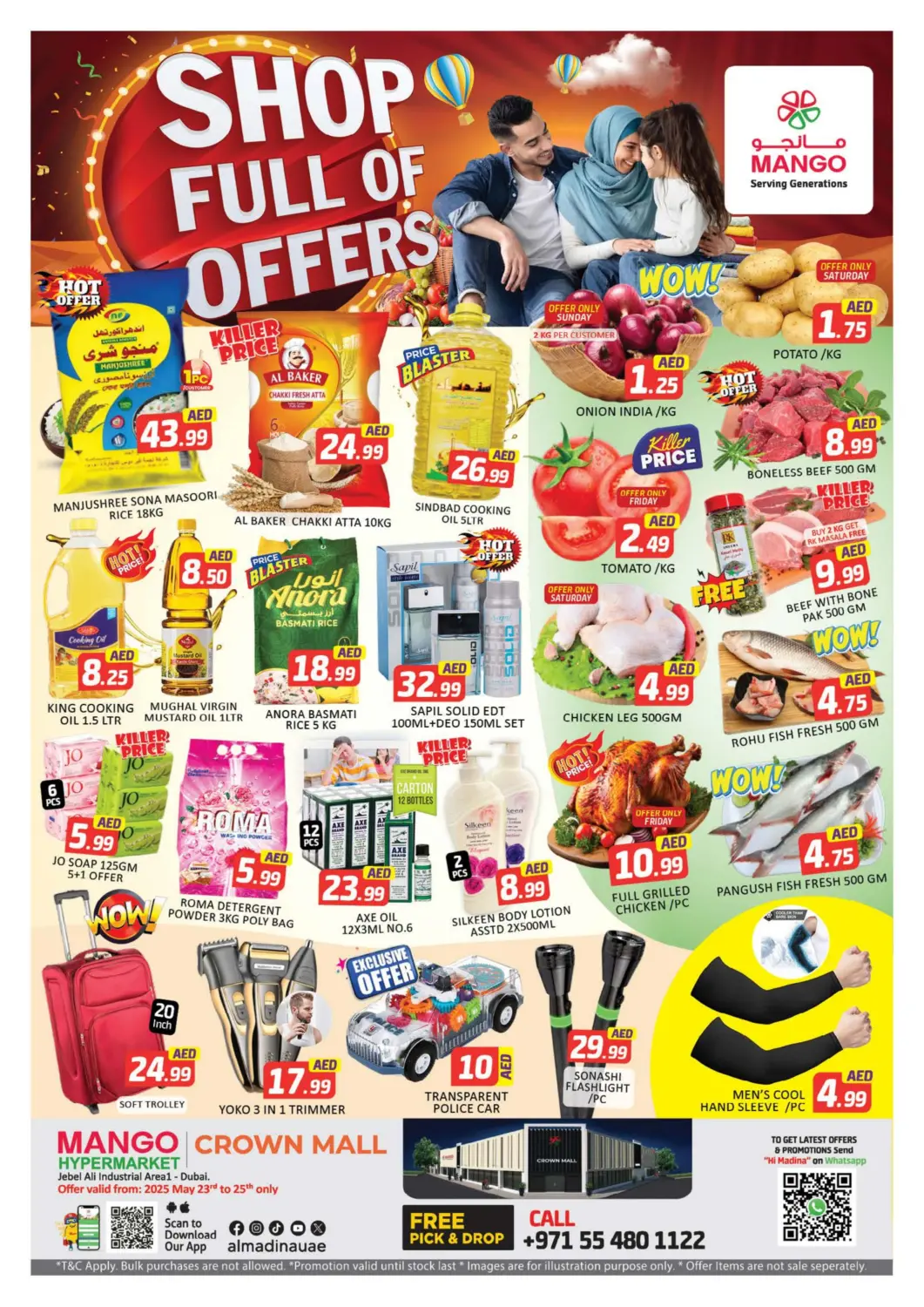 UAE - Dubai Mango Hypermarket LLC offers in D4D Online. Crown Mall - Jabel Ali. . Till 25th May