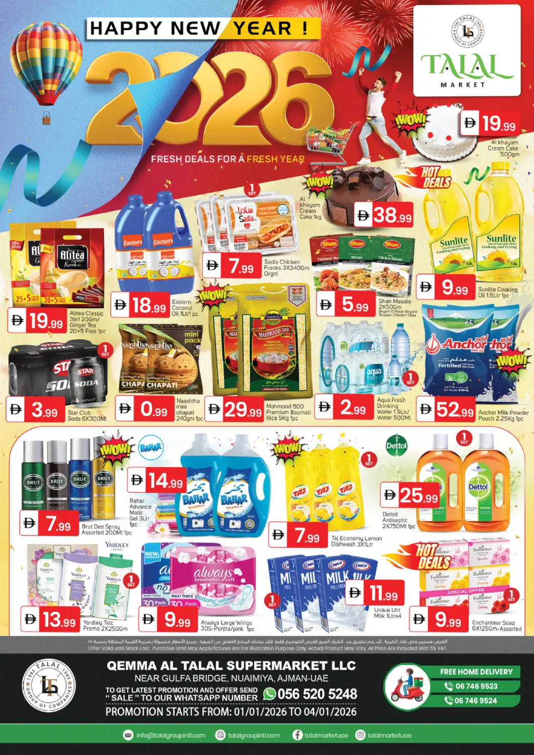 UAE - Sharjah / Ajman TALAL MARKET offers in D4D Online. Qemma Al Talal Supermarket - Nuaimiya. . Till 4th January