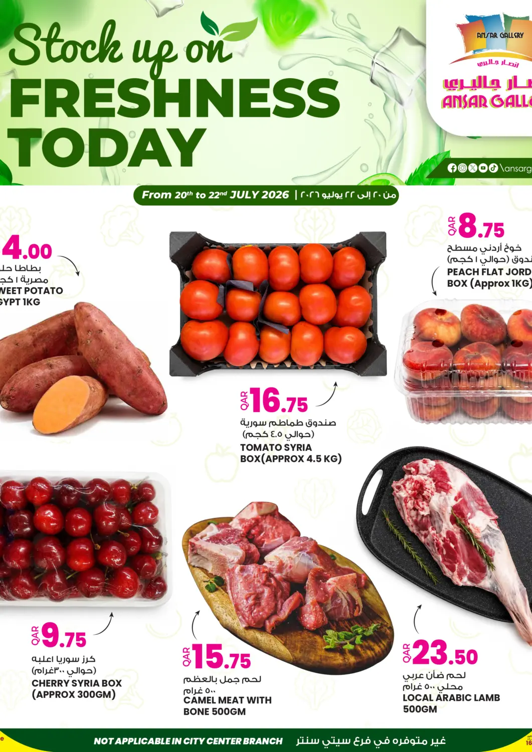 Qatar - Al Daayen Ansar Gallery offers in D4D Online. Freshness Today. . Till 22nd July