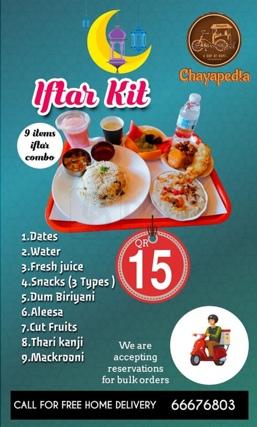Chayapedia Iftar Kit in Qatar Offers Qatar. Iftar Kit