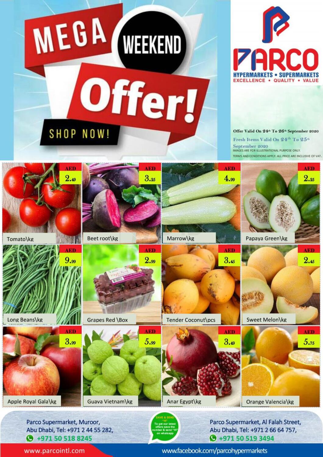 Parco Hypermarkets Supermarkets Mega Weekend Offer In UAE Offers