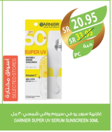 GARNIER Sunscreen available at Farm  in KSA, Saudi Arabia, Saudi - Jeddah