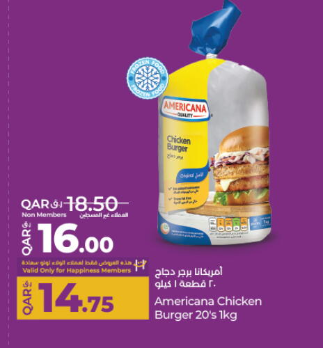 AMERICANA Chicken Burger available at LuLu Hypermarket in Qatar - Al Wakra