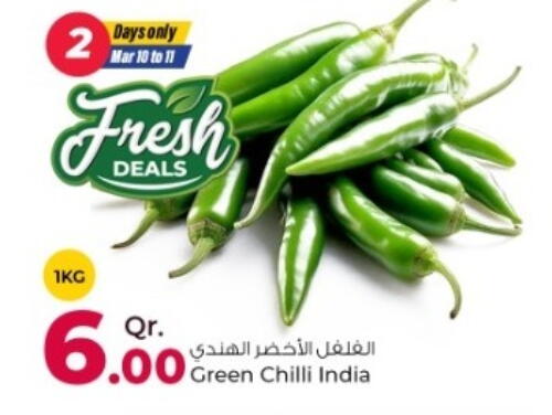 Chilli / Capsicum from India available at Rawabi Hypermarket in Qatar - Al-Shahaniya