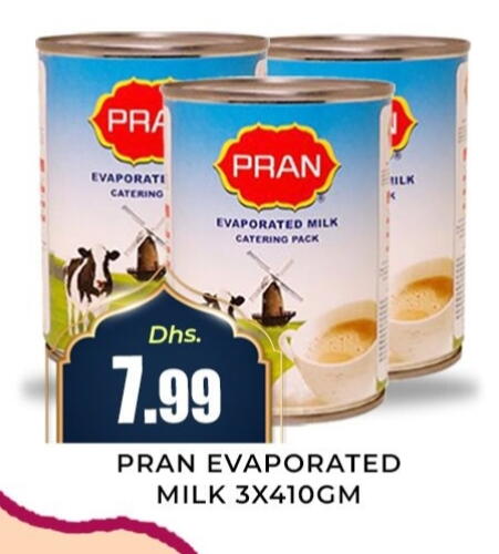 PRAN Evaporated Milk available at Meena Al Madina Hypermarket  in UAE - Sharjah / Ajman